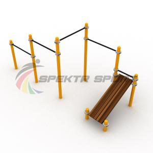 Купить Каскад турников со скамьей для пресса Воркаут SP WRK-12_76mm в Каспийске 
